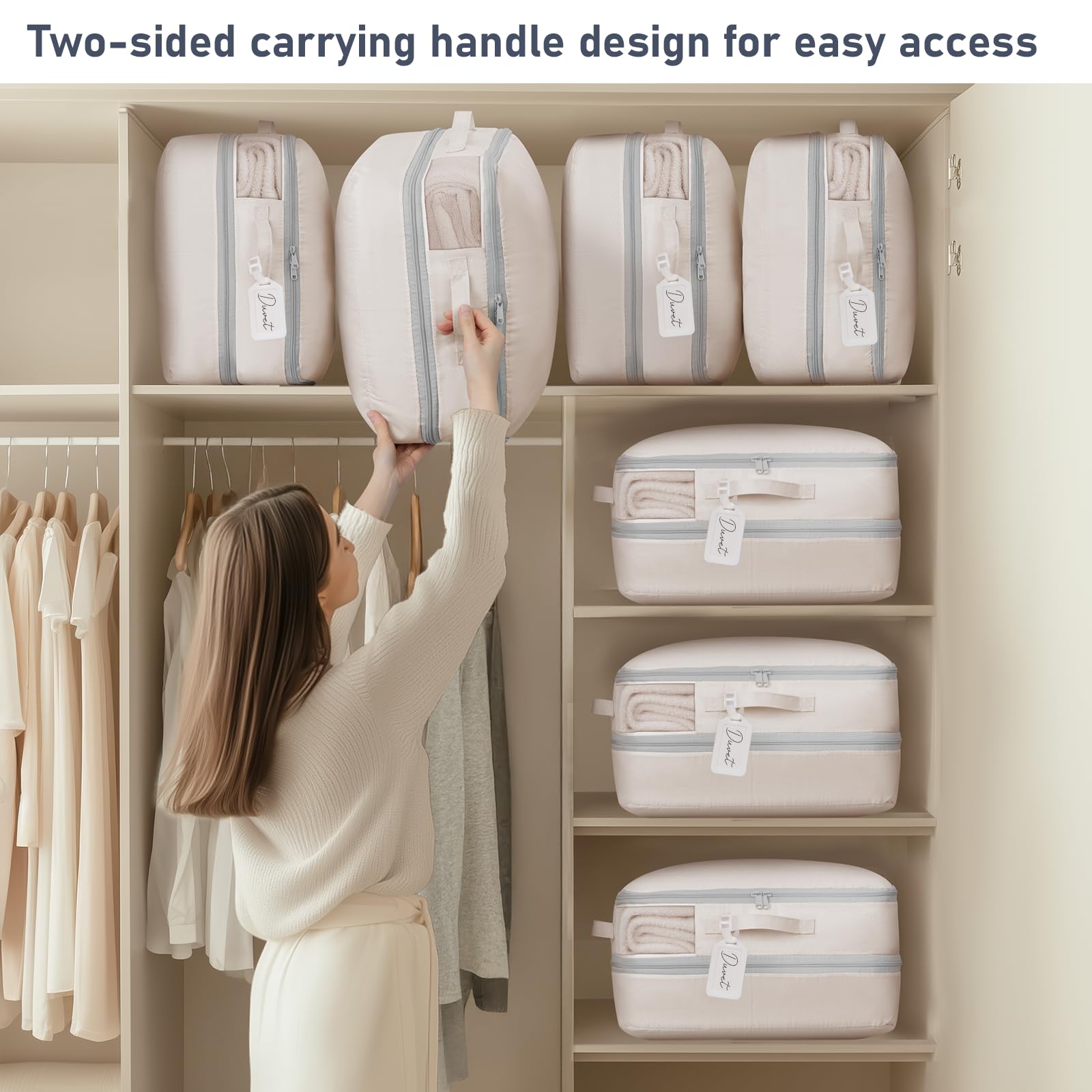 DIMJ labeling system enables quick retrieval of stored items.