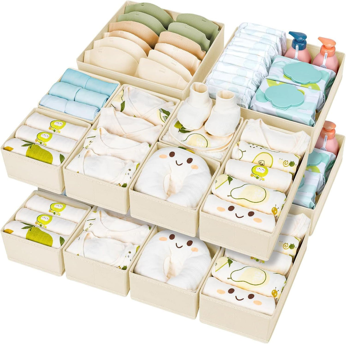 DIMJ drawer organizer 15-pack foldable set helps keep drawers tidy.