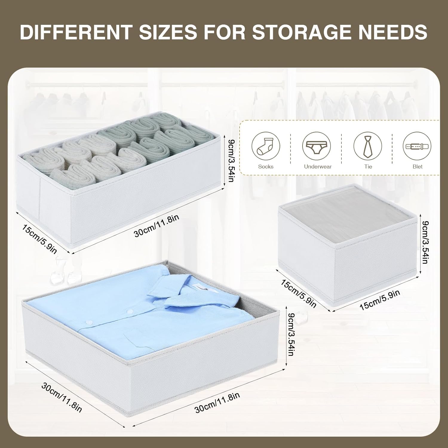 DIMJ medium-bin for shelves and tidier t-shirt organization.