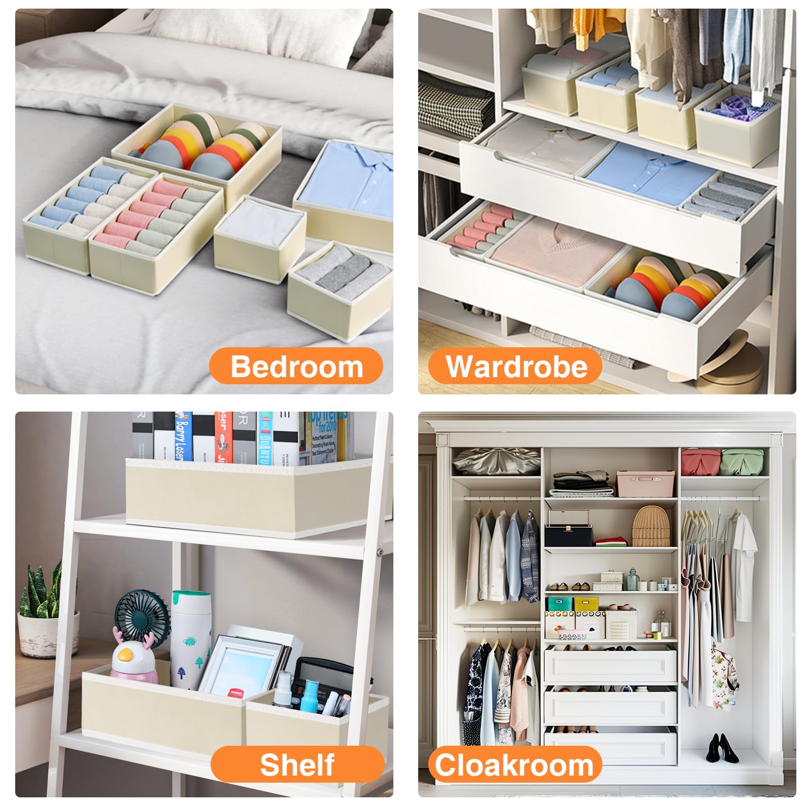 DIMJ small-bin underwear-accessories keeps bras, underwear, and belts neatly placed.