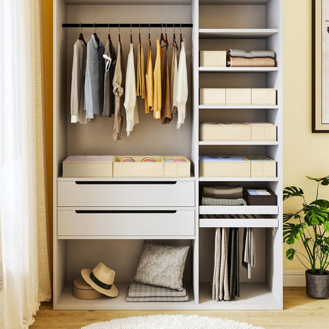 DIMJ underwear storage in a beige bin for tidy drawers.