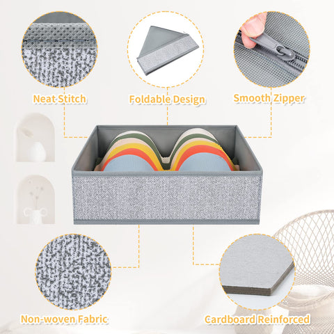 DIMJ drawer organizers small square bins simplify tidying bras and underwear.