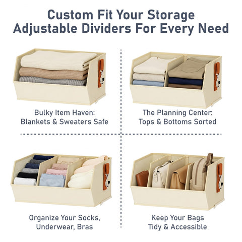 DIMJ reinforced PP panels highlight sturdy, sag-free storage for heavy items.