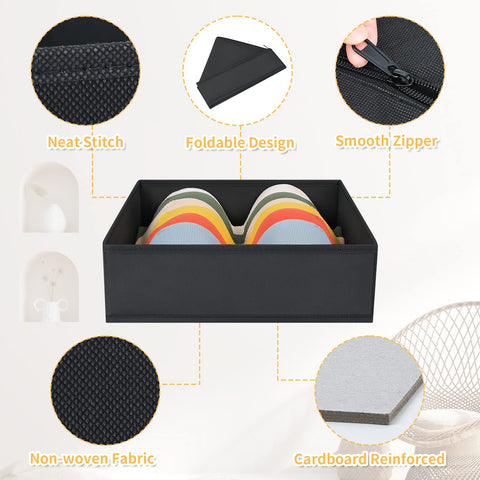 DIMJ medium rectangular bins organize bras and scarves efficiently.