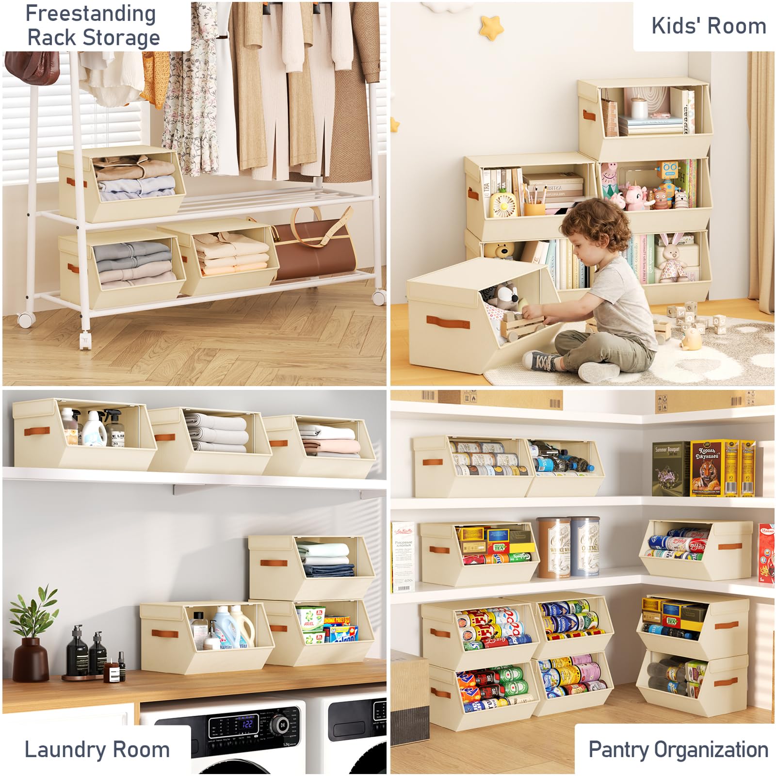 DIMJ soft-neutral aesthetic enhances closet decor and function