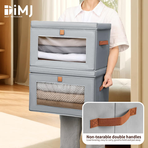 DIMJ collapsible design lets you fold bins flat when not in use