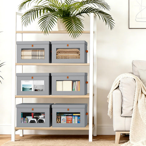 DIMJ large-capacity bins hold blankets, sweaters, books and more