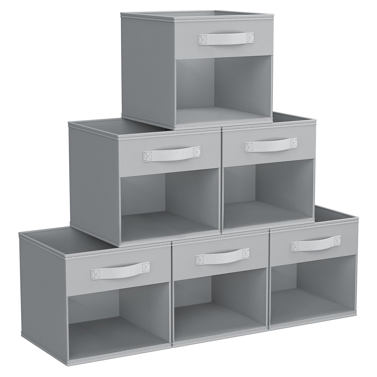 DIMJ storage cubes with a clear window for quick visibility and access to contents.