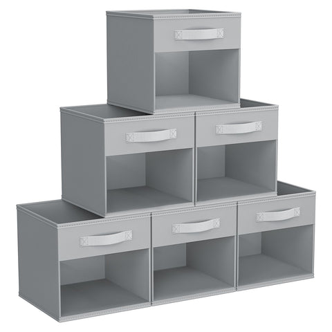 DIMJ storage cubes with a clear window for quick visibility and access to contents.