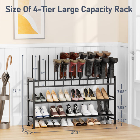 DIMJ upside-down design showcases wrinkle-free storage for pristine boots and easy retrieval.