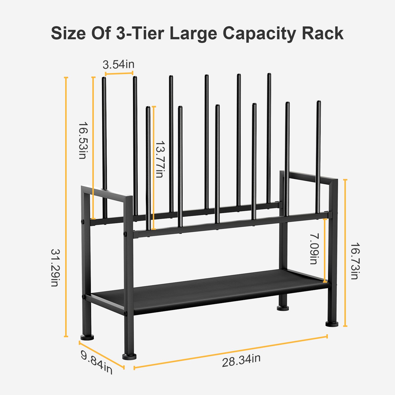 DIMJ tall boots neatly stored on the rack for easy access.