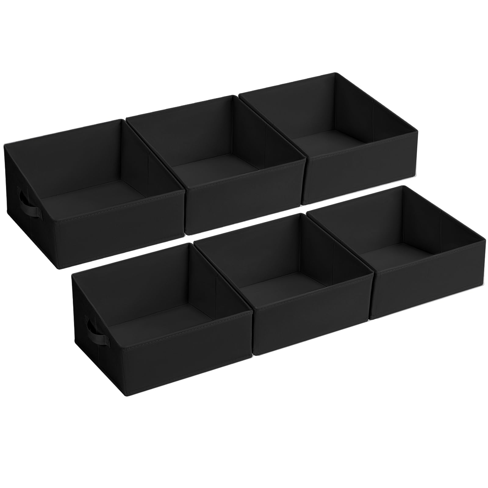 DIMJ trapezoid storage bin on a closet shelf for quick access