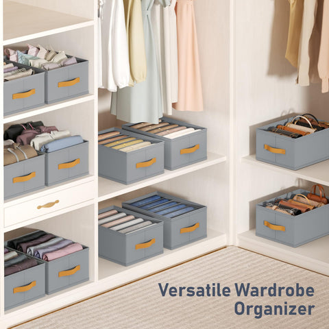 DIMJ Wardrobe foldable organizer provides sturdy structure and easy handling.