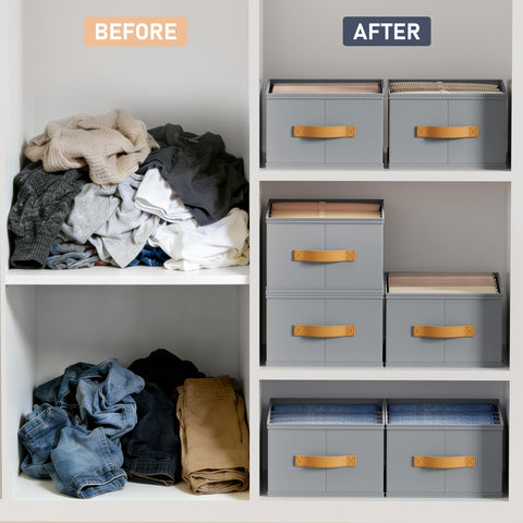DIMJ Wardrobe space-saving design maximizes closet capacity in small spaces.