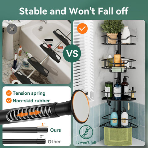 Dimyno rustproof 304 stainless steel construction resists bathroom humidity.