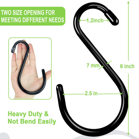 DINGEE 7mm-diameter vinyl-coated S hook with non-slip grip for secure storage.