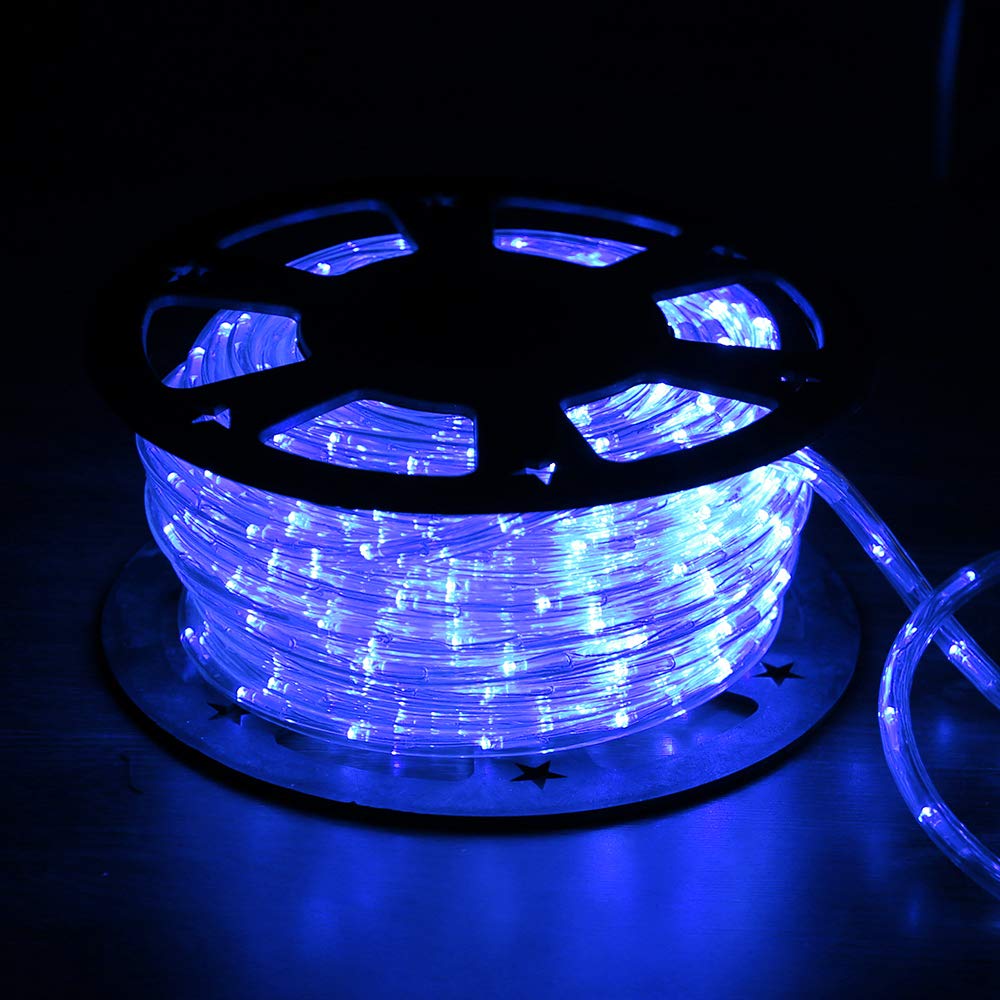 DINGFU blue rope light along garden walkway for landscape lighting
