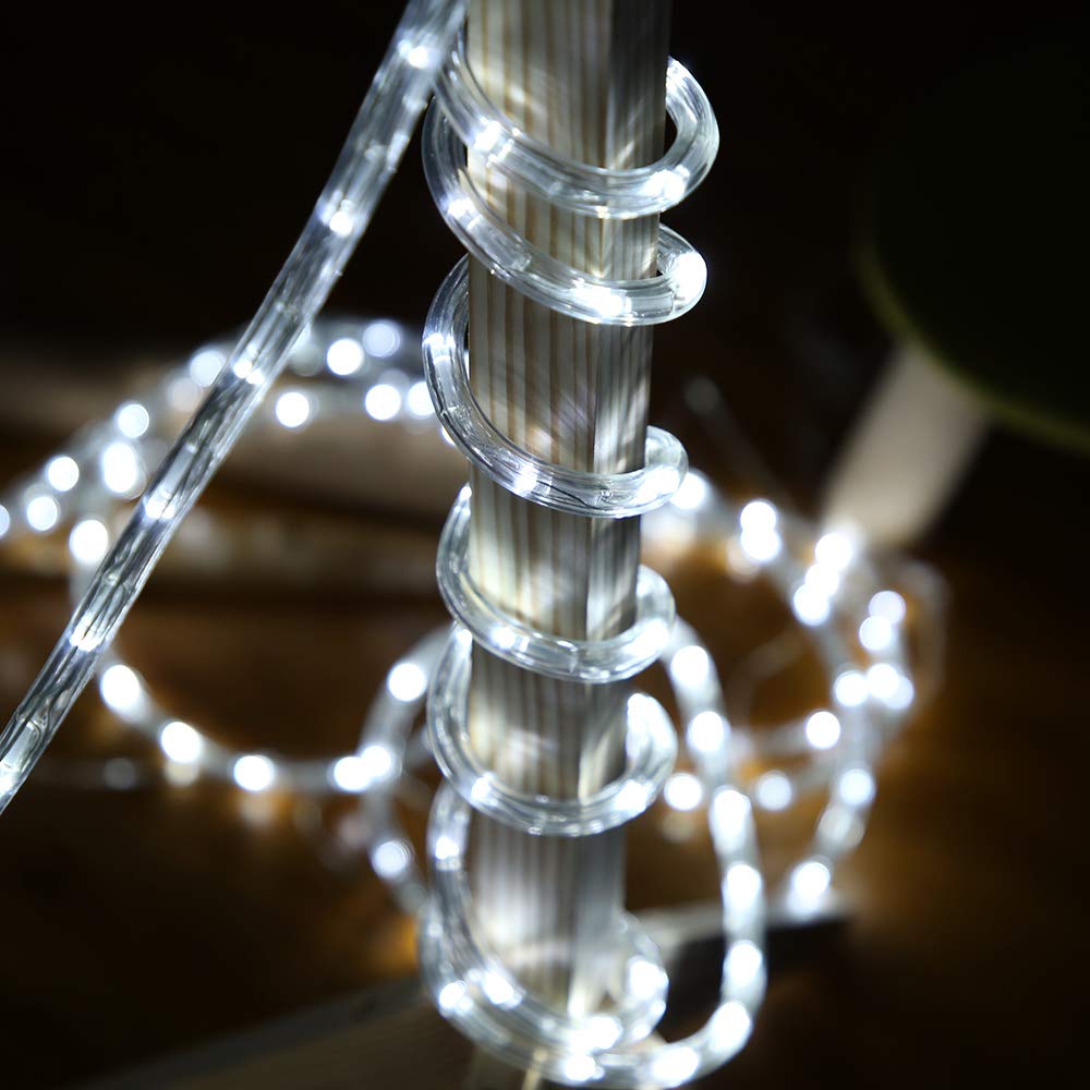 DINGFU IP65 waterproof and UV-resistant rope light for outdoor durability.