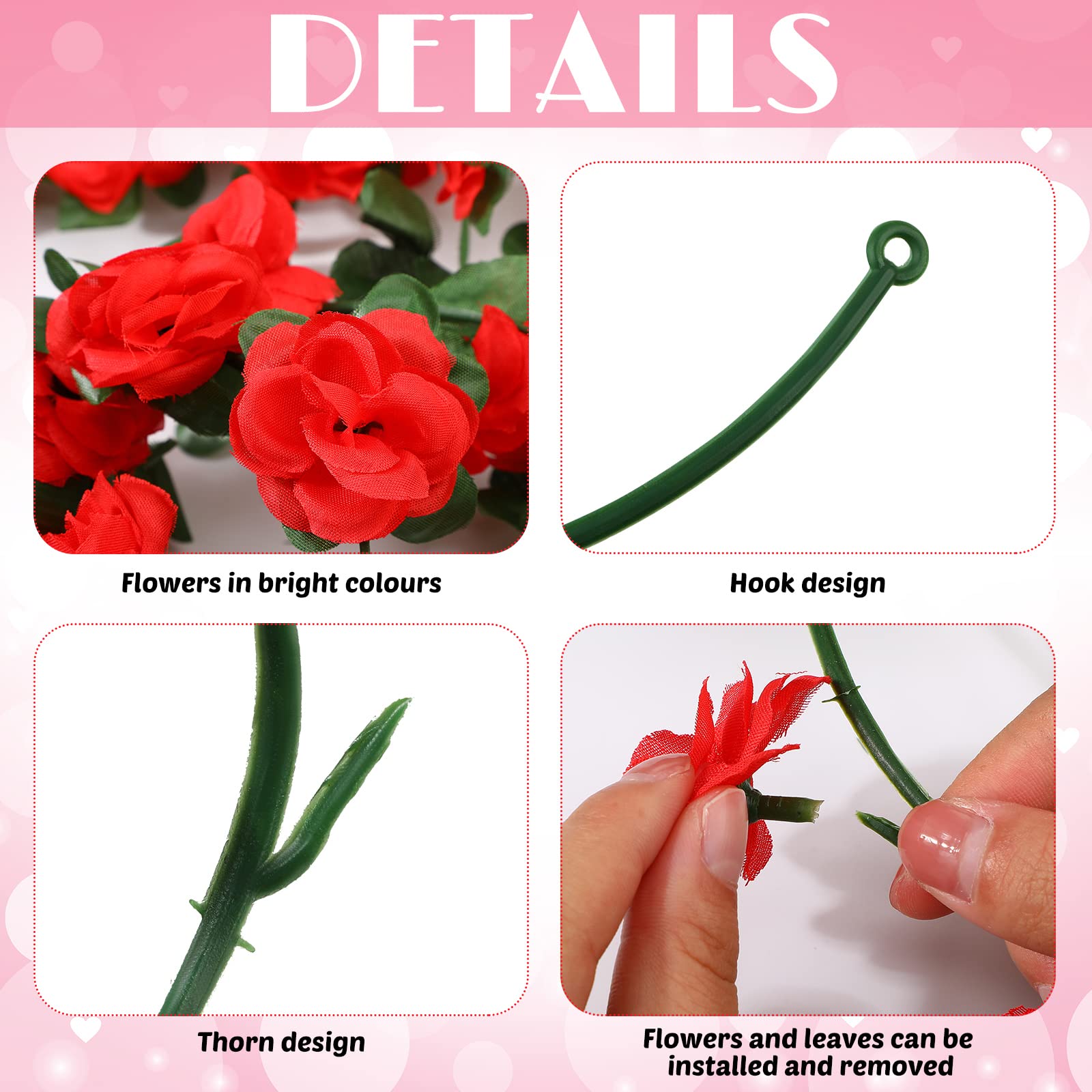 Dingion hanging rose vines for weddings and arches.