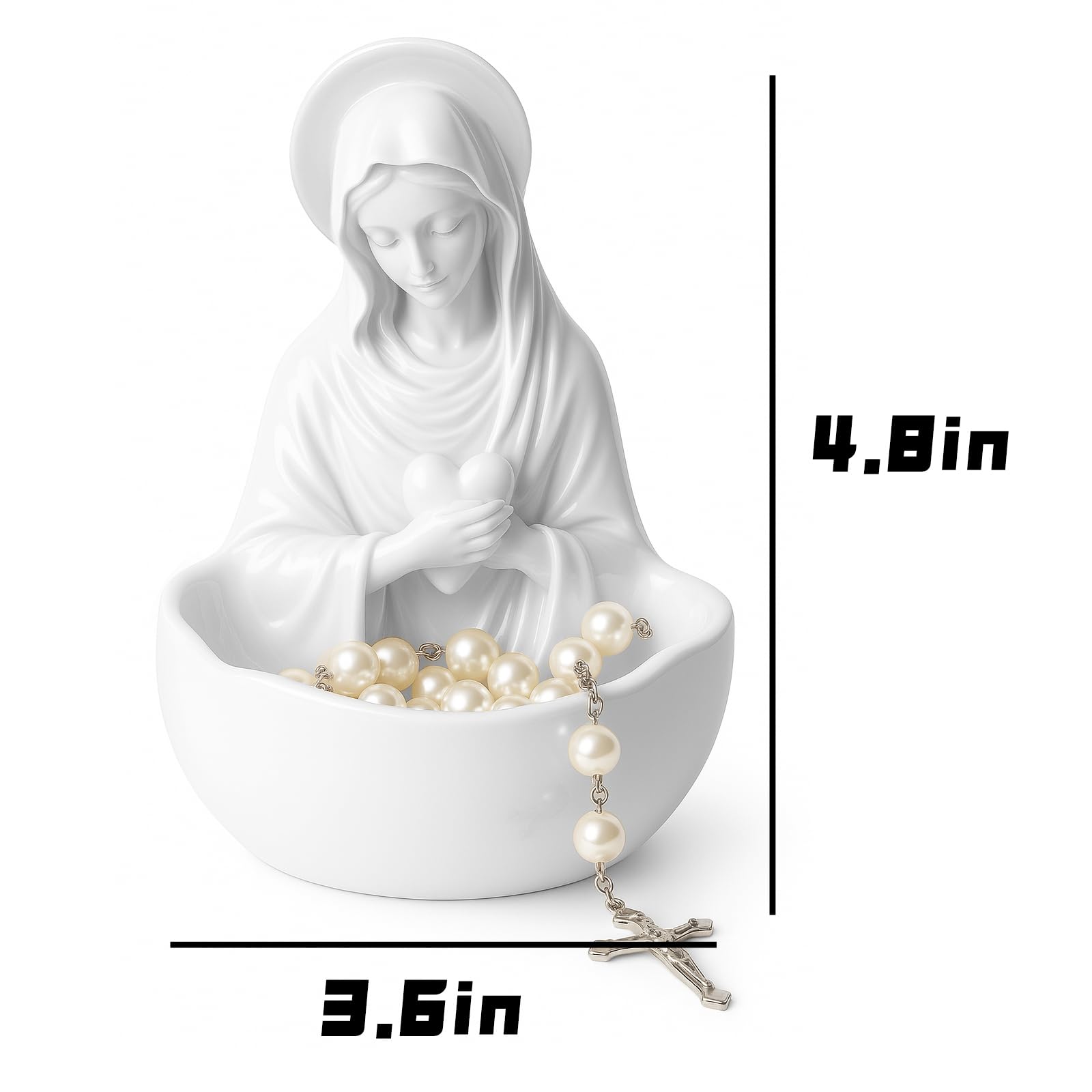 DINGSEN Virgin Mary display ideal for prayer table decor.