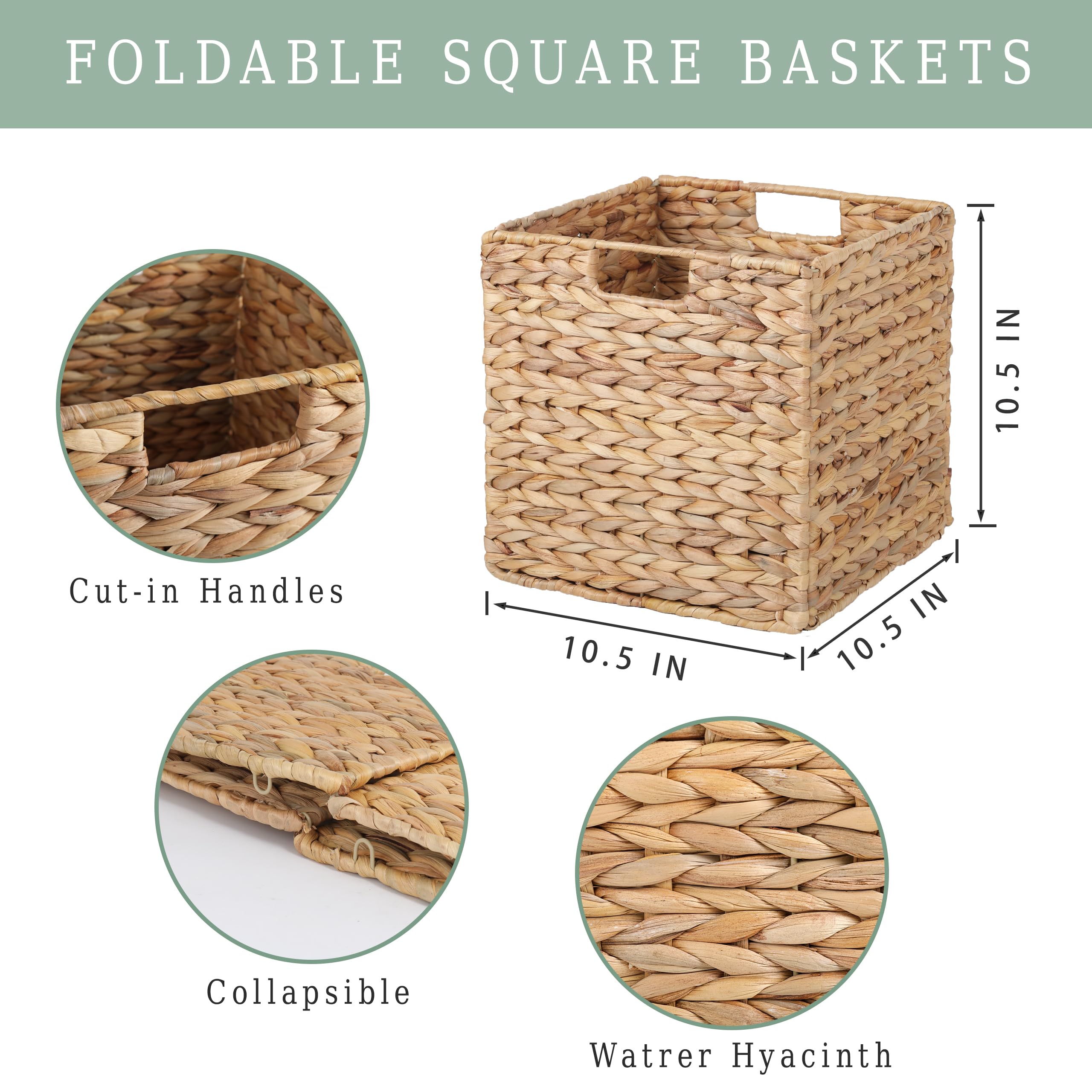 DINGTAI Kallax-compatible storage baskets fit 11-inch shelves.