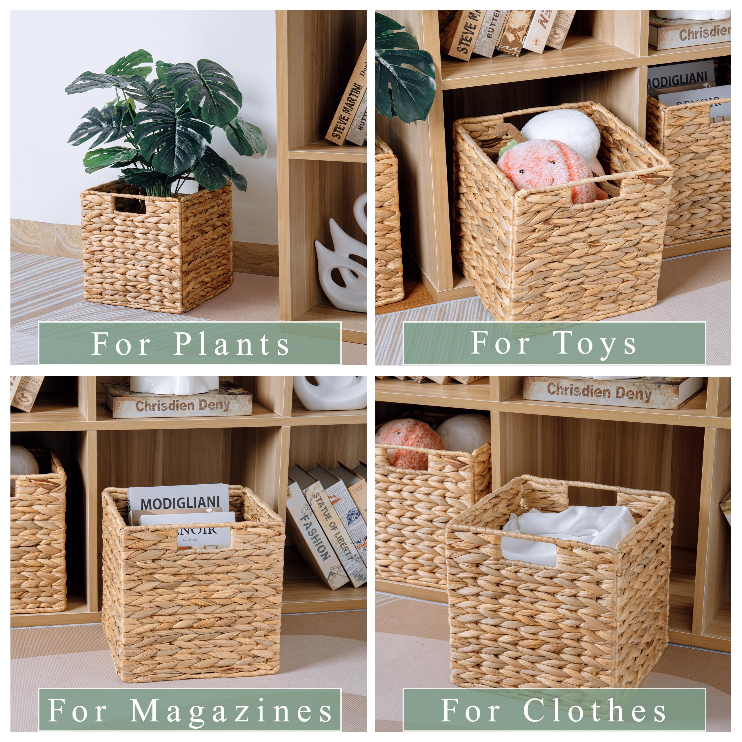 DINGTAI set of 3 baskets on a shelf for versatile storage.