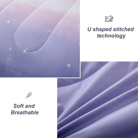 Dinjoy two pillow shams brighten the bed ensemble