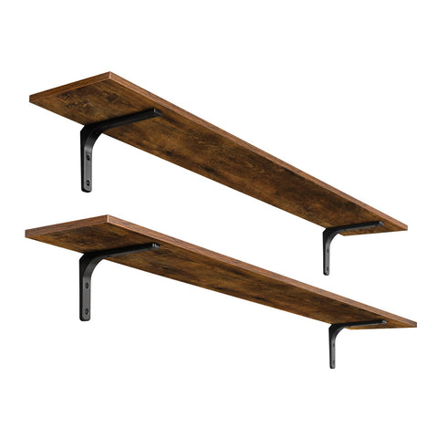 DINZI LVJ 55inch wall shelves set 2 assembly shows sturdy support for safe storage