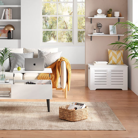 DINZI LVJ bathroom friendly shelves keep towels and decor neatly accessible