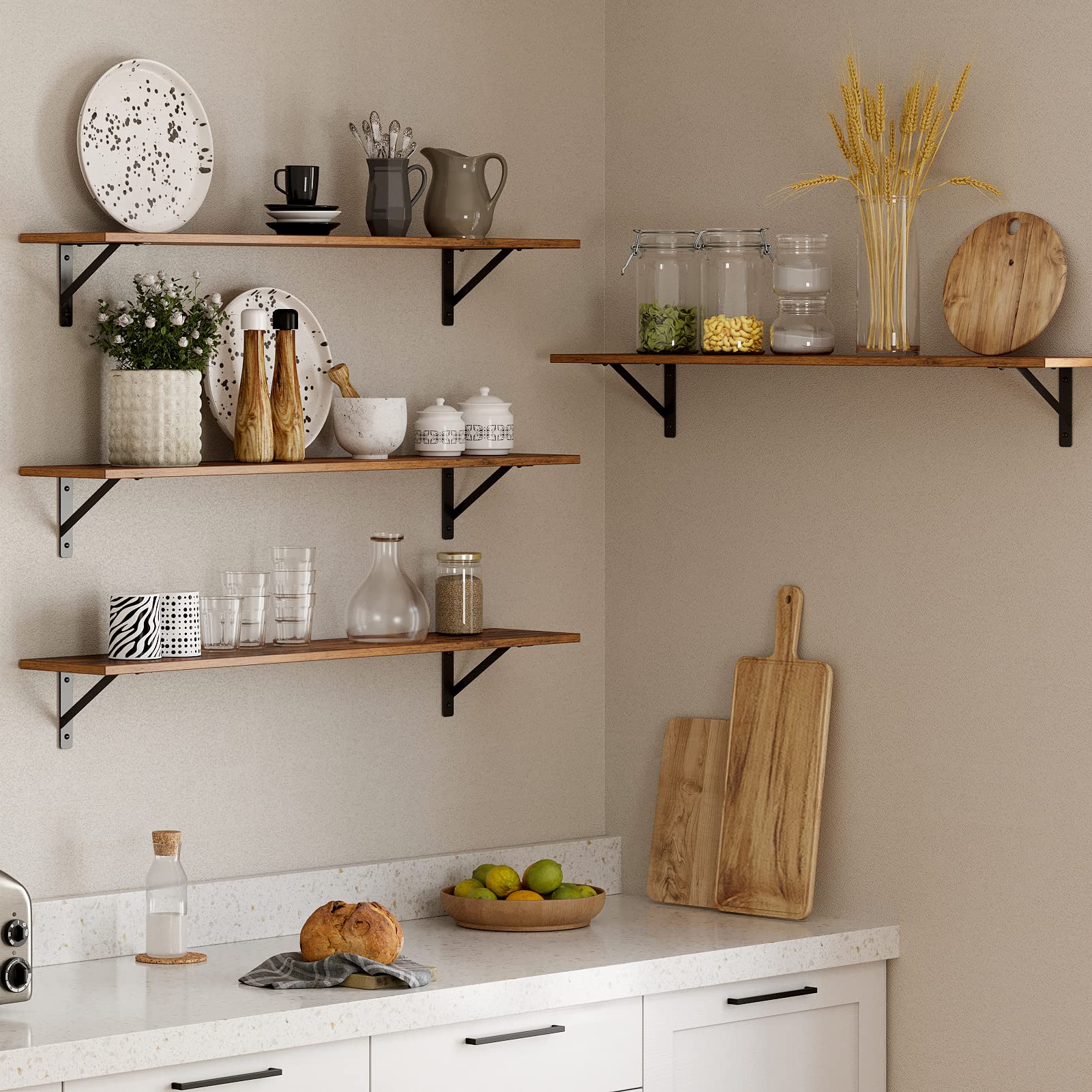 DINZI LVJ edge finished shelves emphasize safety in family spaces