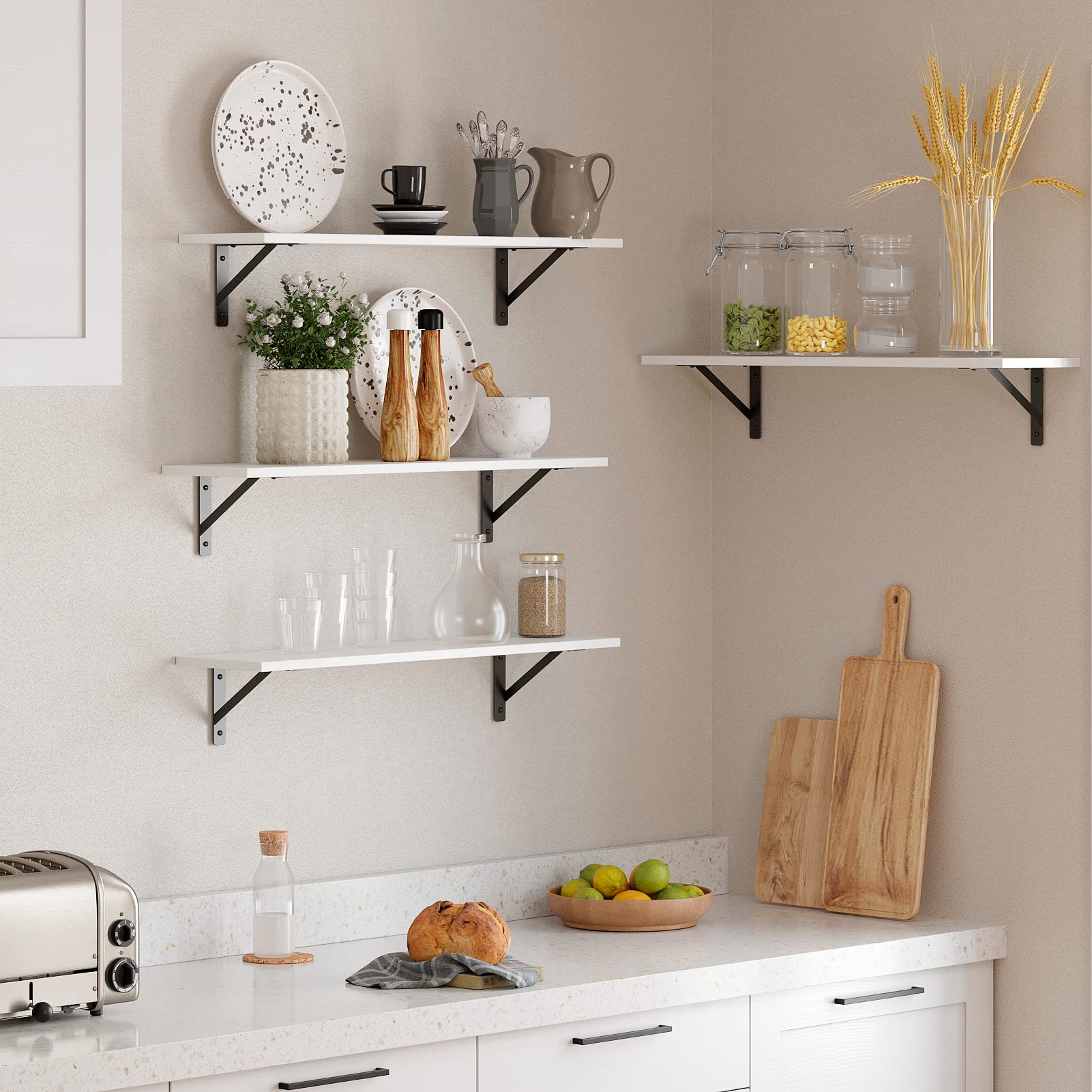 DINZI LVJ kitchen shelves showcase jars and spices neatly