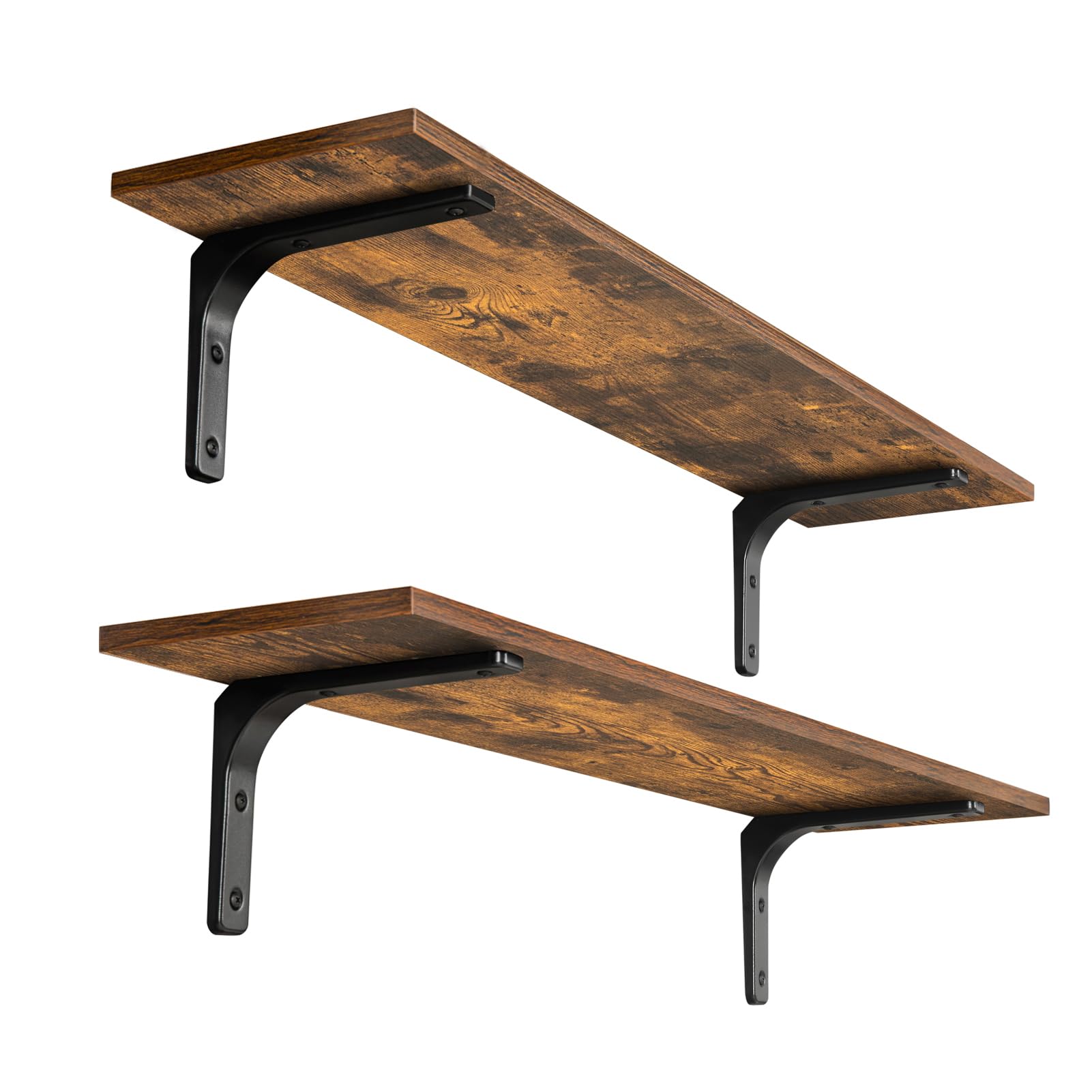 DINZI LVJ long wall shelves during assembly showcasing sturdy build and simple mounting