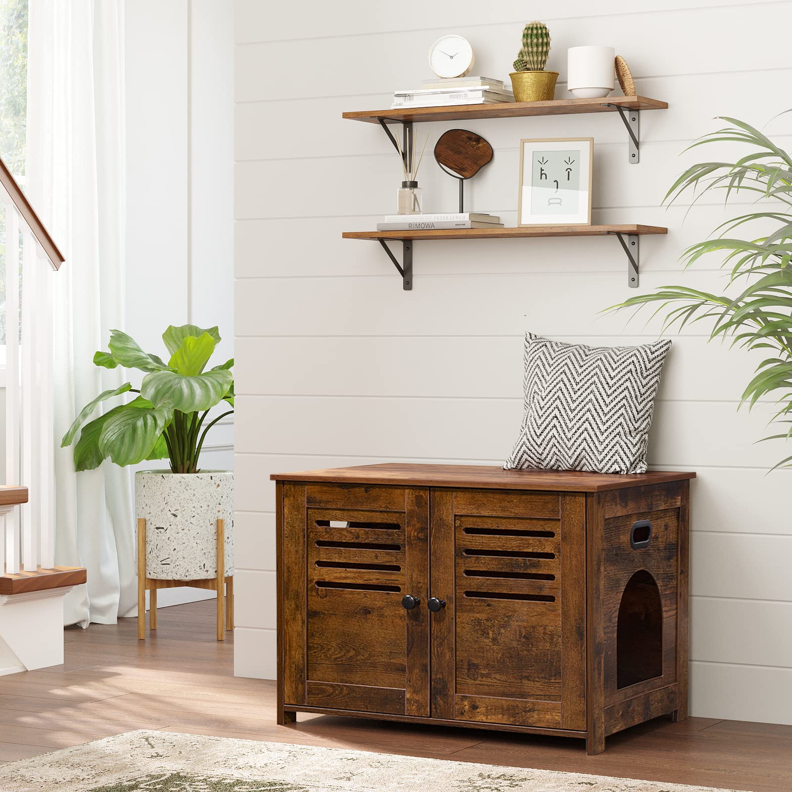 DINZI LVJ metal brackets detail emphasizes durable, sag-free support.