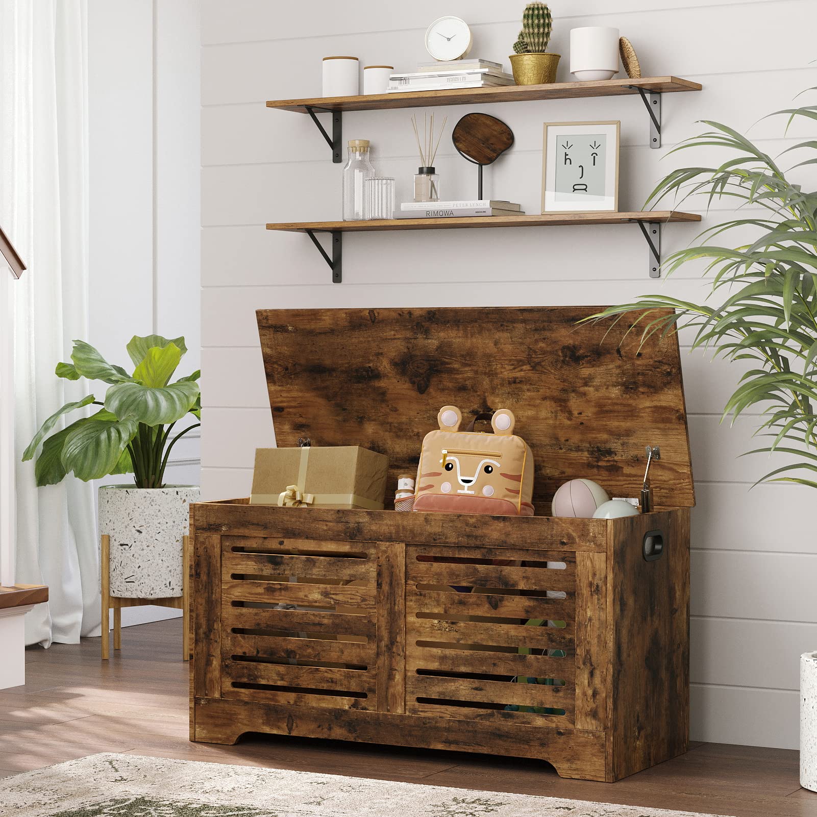 DINZI LVJ set of 2 wall shelves for multi-layer storage