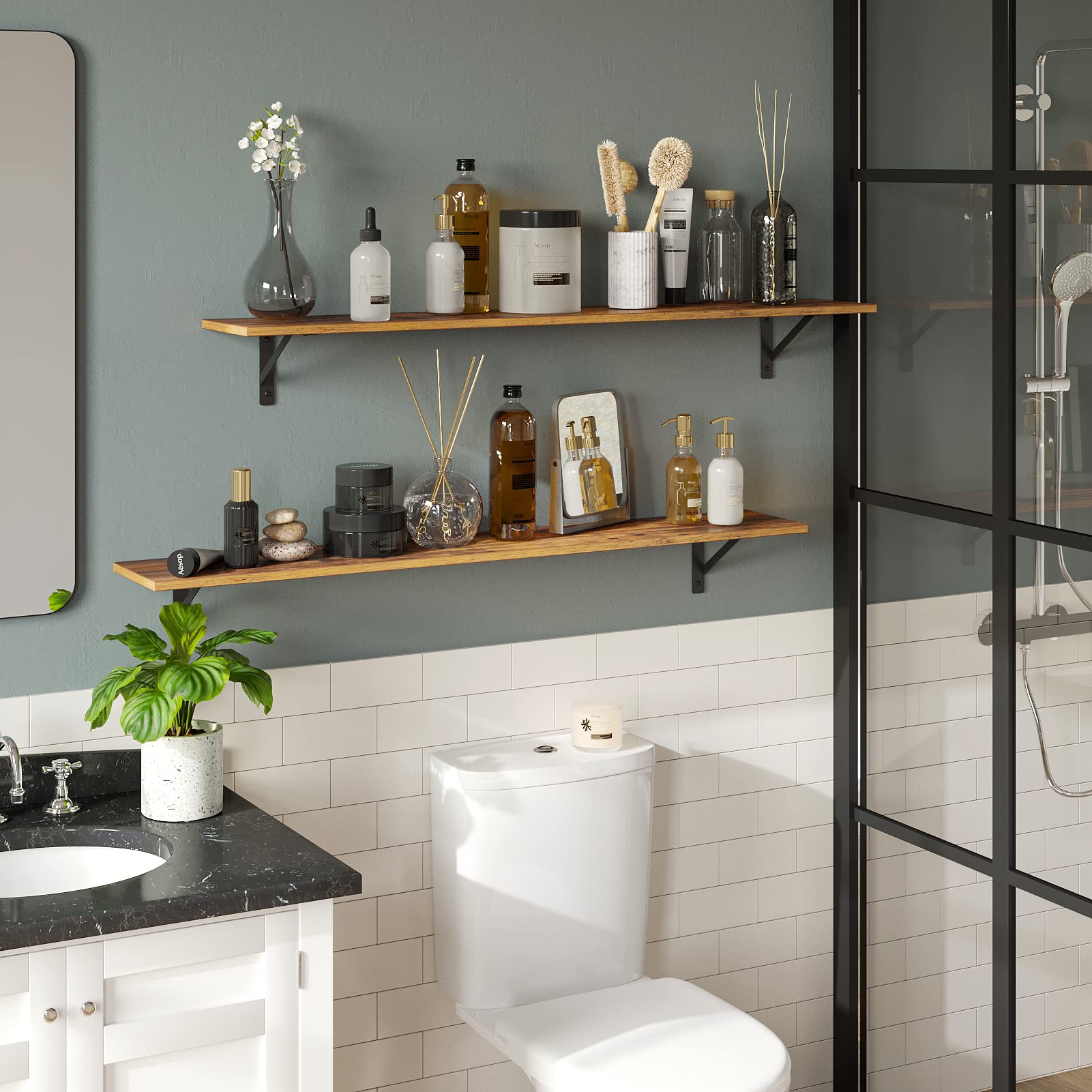 DINZI LVJ sturdy metal brackets supporting wall storage securely.