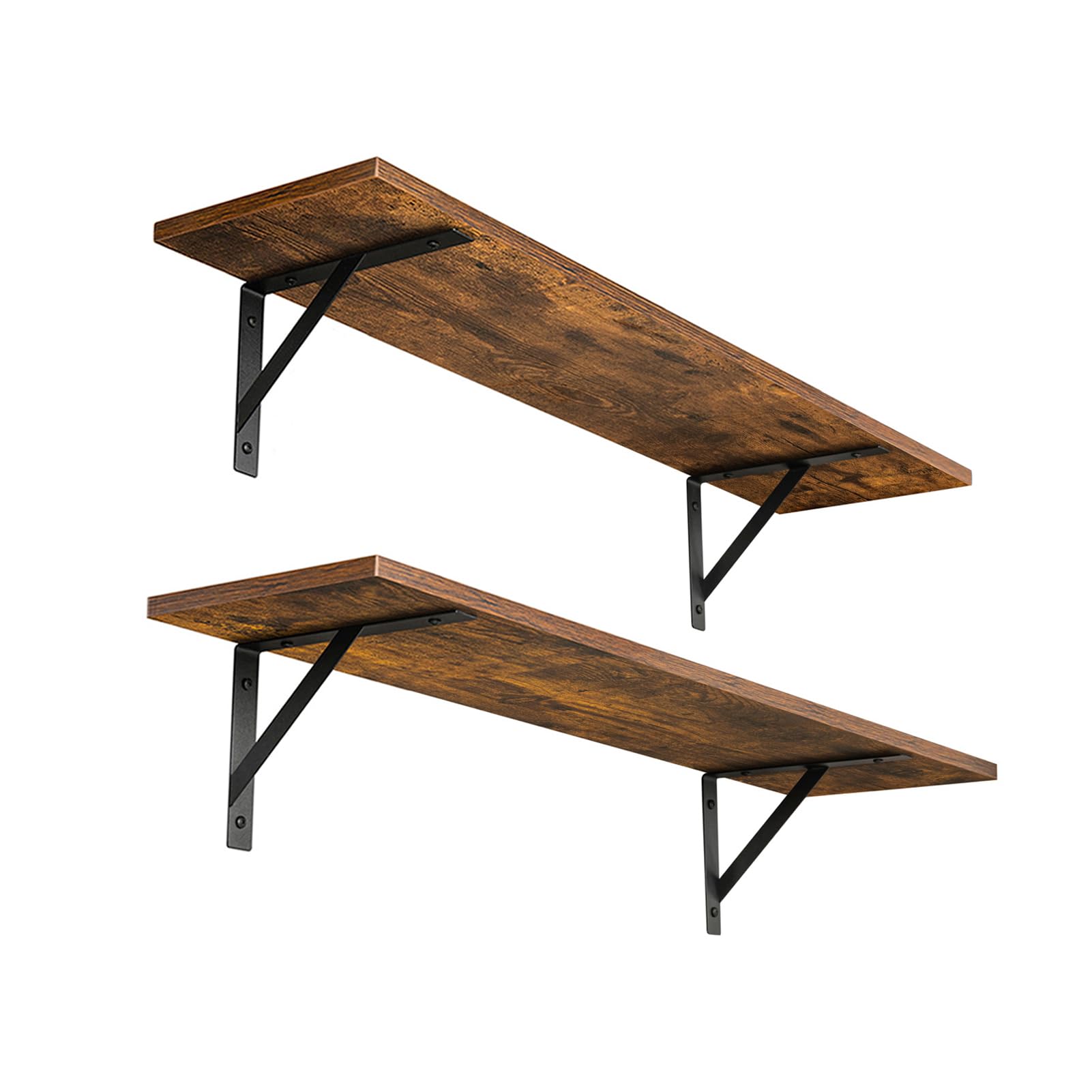 DINZI LVJ wall shelves with brackets close-up showing sturdy support for daily items.
