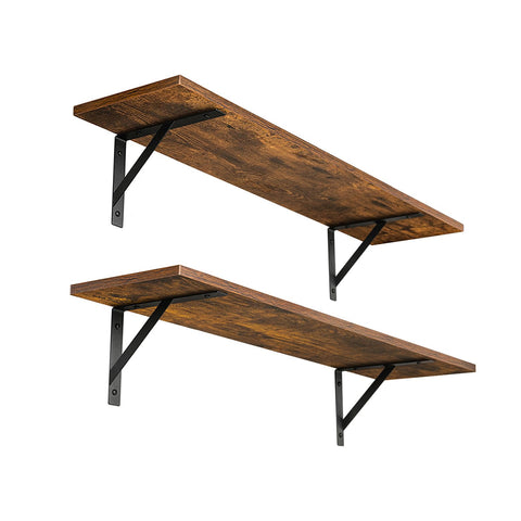 DINZI LVJ wall shelves with brackets close-up showing sturdy support for daily items.
