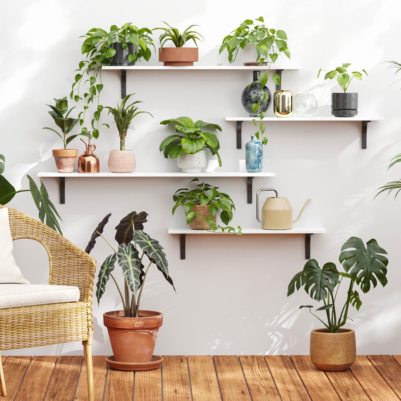 DINZI LVJ wall shelves in kitchen add practical storage and style