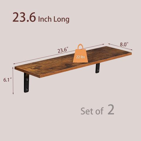 DINZI LVJ wall shelves with sturdy brackets support stable storage.