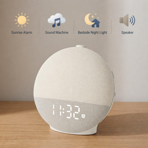 Diol Tode All-in-One Bedside Device combining clock, light, and sound