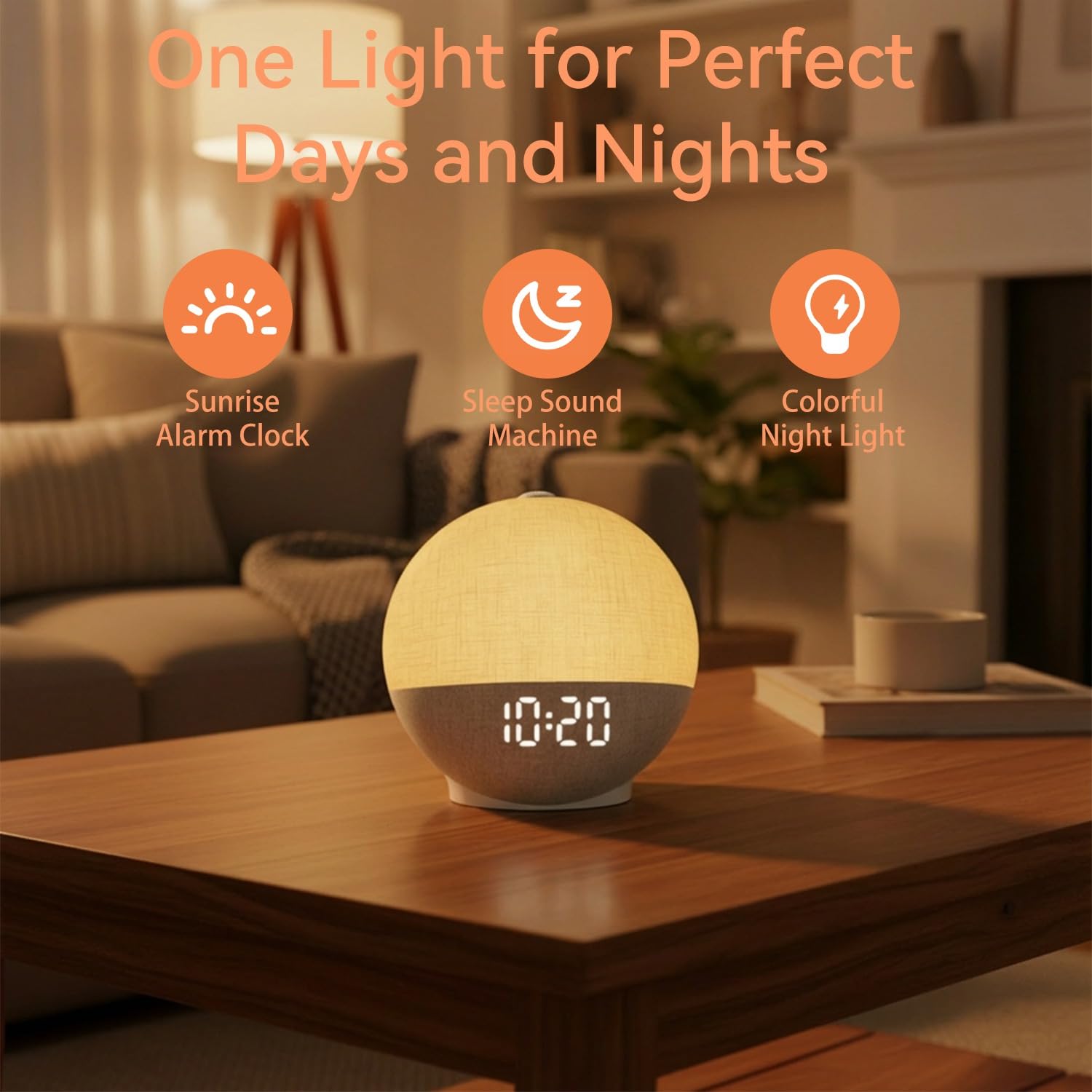 Diol Tode Bedside Clock with clear controls for easy daily use