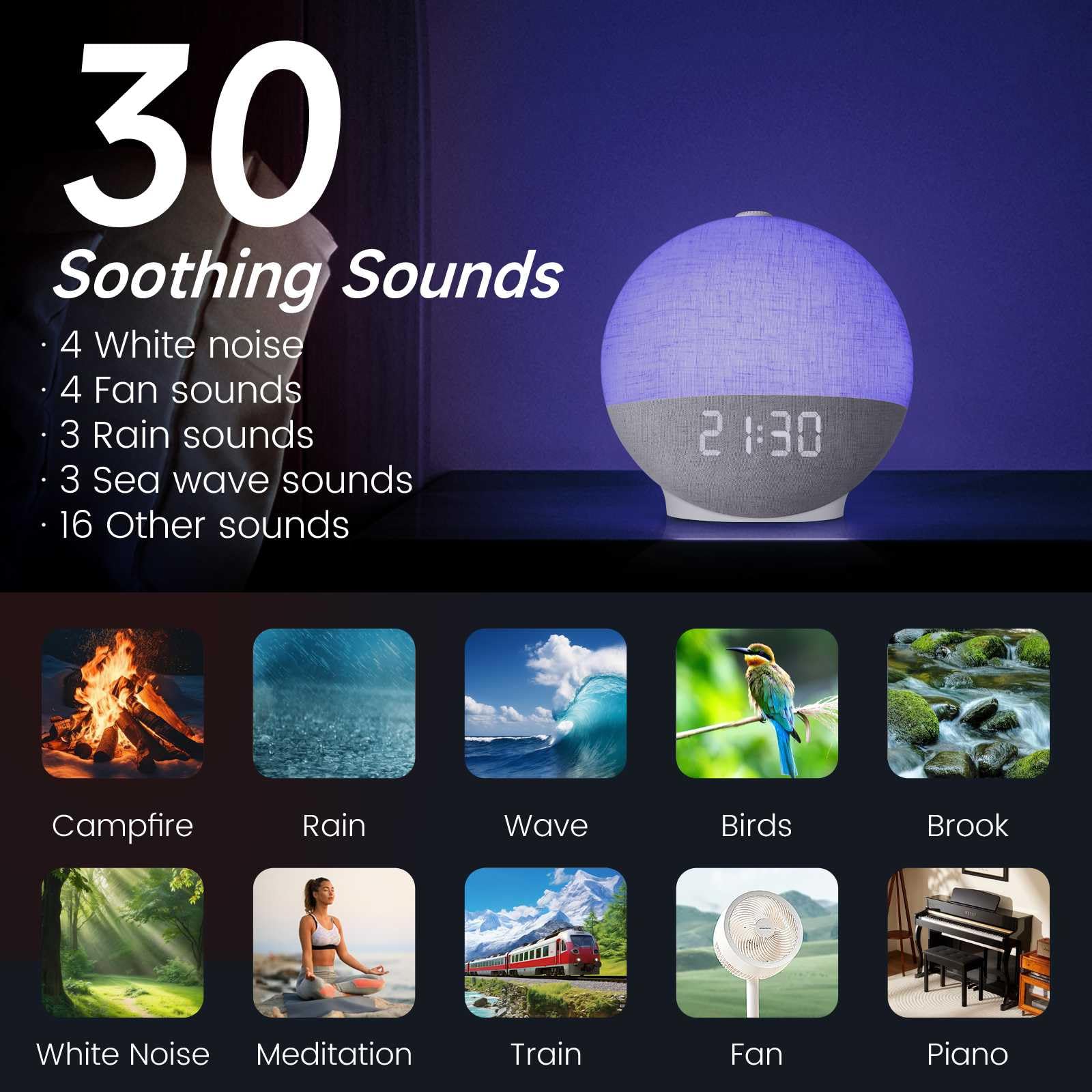 Diol Tode Night Light emitting warm color options for cozy reading