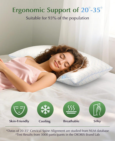 DIORIS hotel-quality comfort at home with this pillow set
