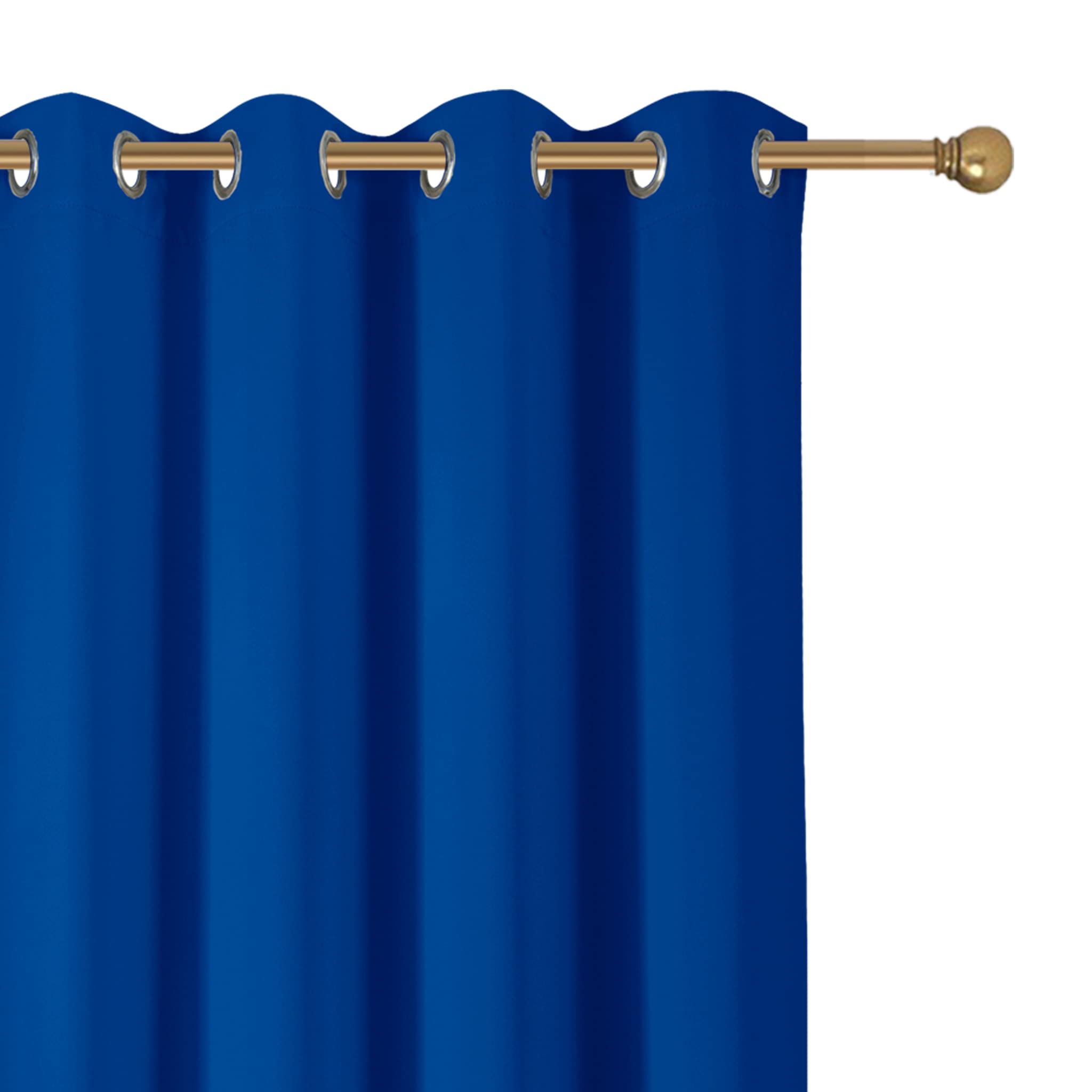 Diraysid Royal Blue curtains minimize glare while maintaining style.