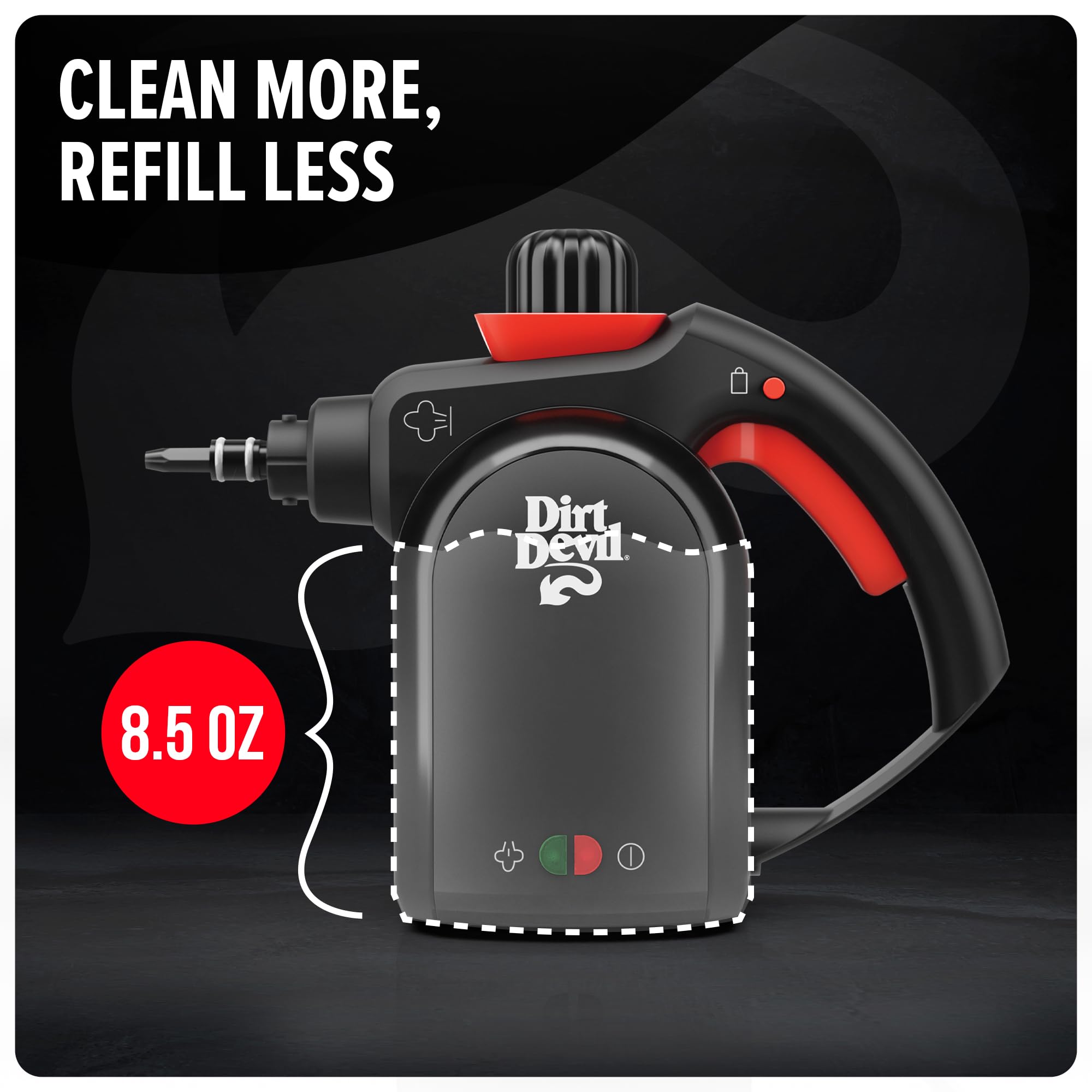 Dirt Devil 7-in-1 steamer curved pinpoint wand for tight corners