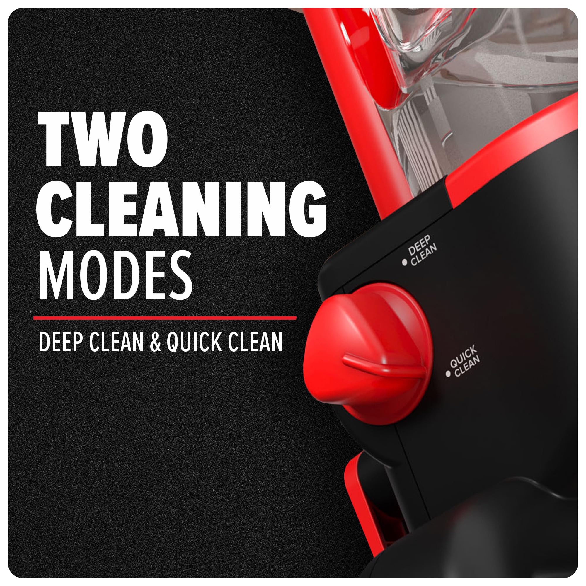 Dirt Devil full-size carpet cleaner deep clean mode for a thorough treatment.