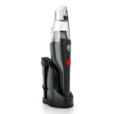 Dirt Devil Grab and Go+ 8V suction powers quick surface cleaning.