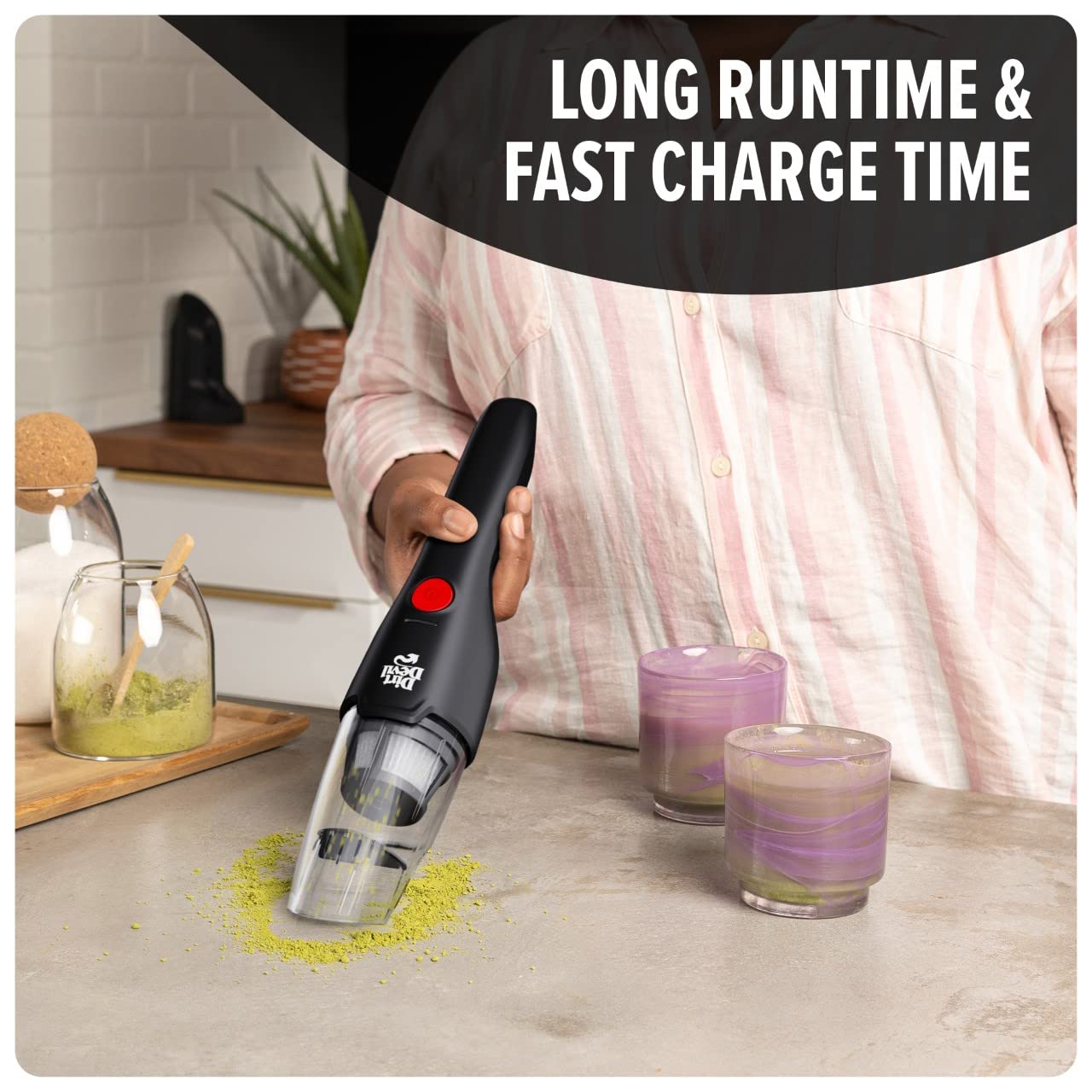 Dirt Devil Grab and Go+ lightweight handheld for everyday messes.