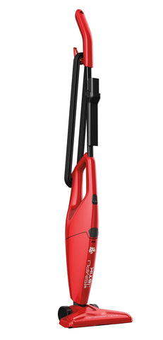 Dirt Devil SD20000RED Simpli-Stik corded in use on hard floor with spinning brush.