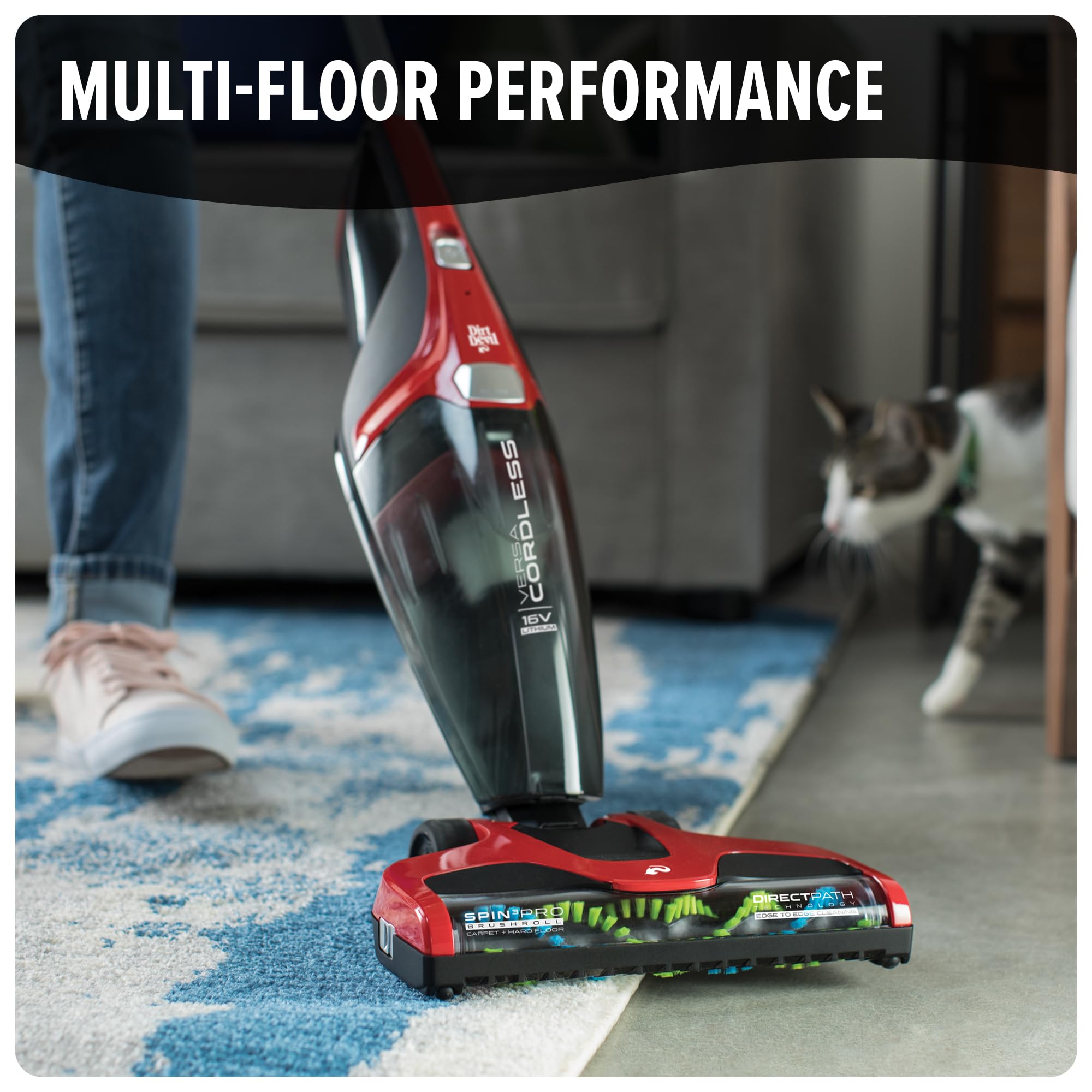 Dirt Devil Versa Stick shows lightweight design for effortless whole-home cleaning